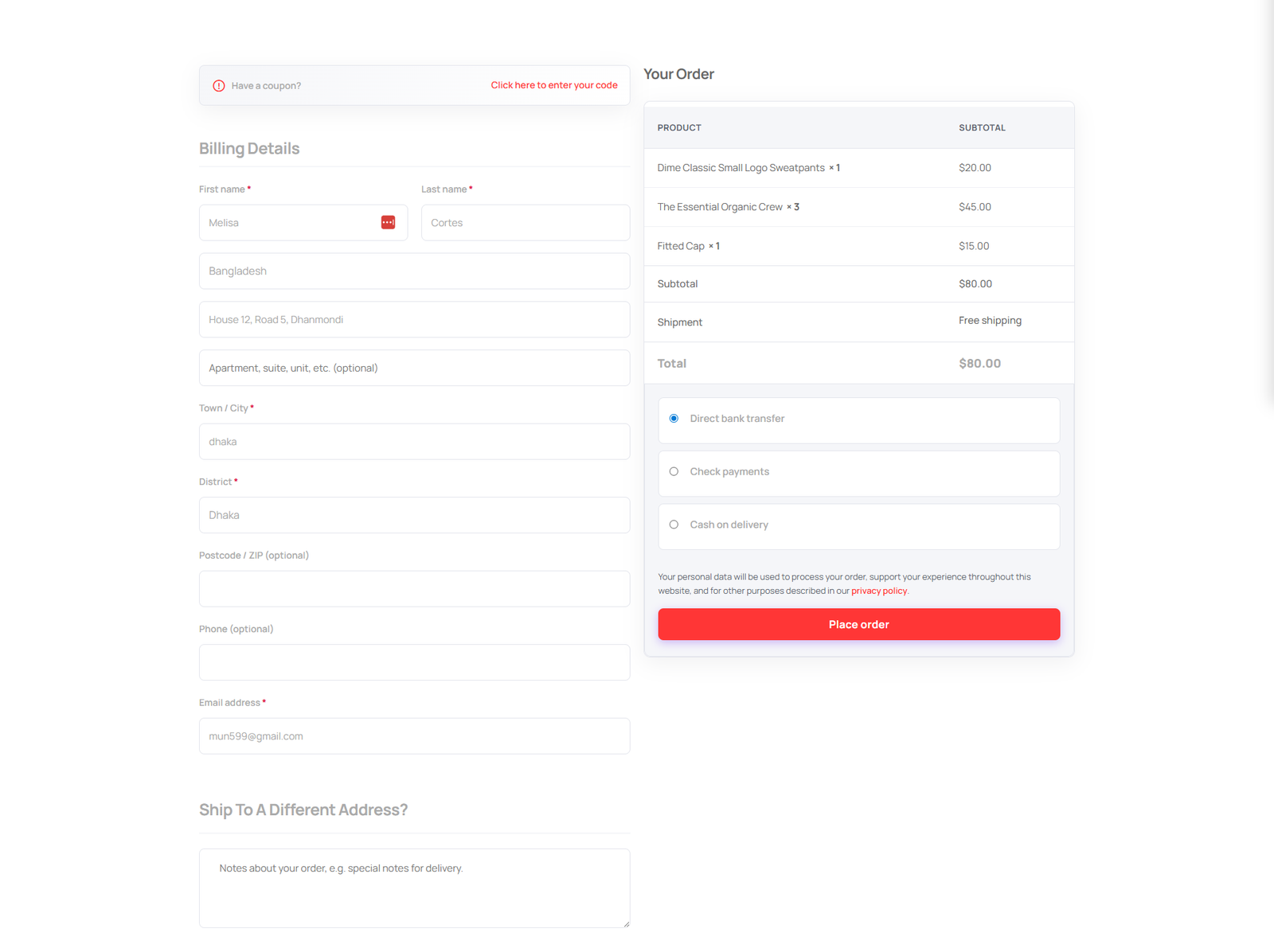 Checkout Templates