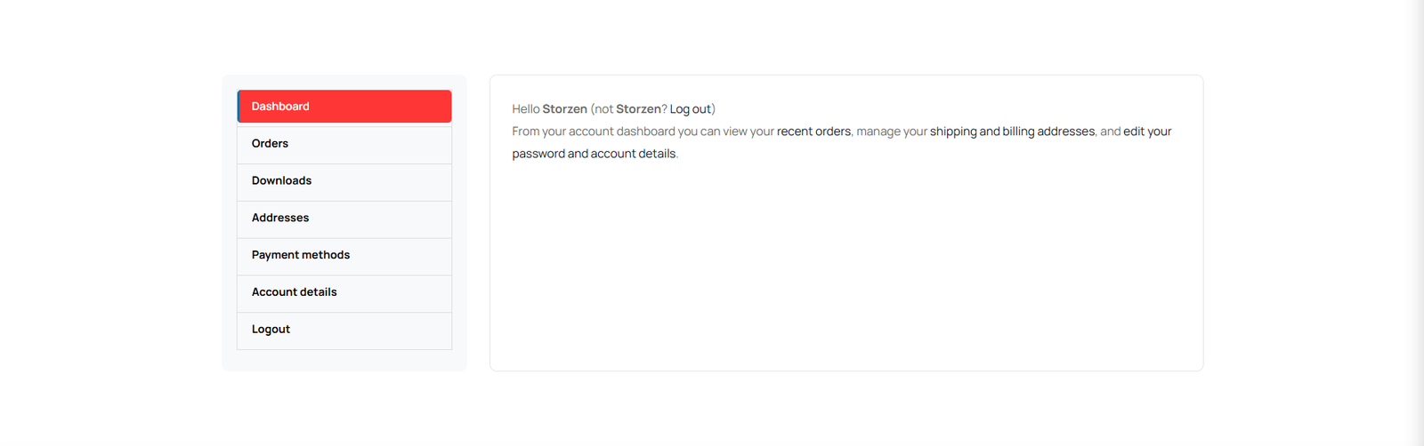My Account Templates